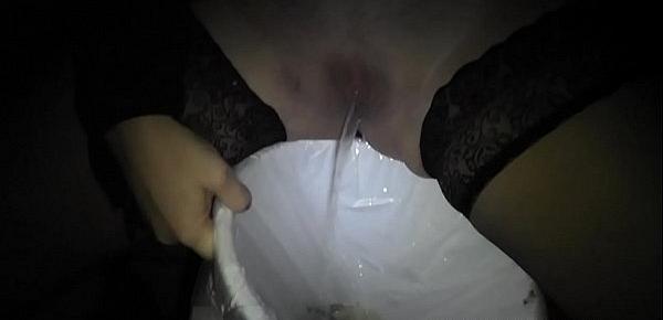  Thirsty wife pissed on by plenty of guys